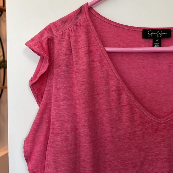 Women’s plus size tshirt with flutter sleeve Jessica Simpson - Picture 2 of 4